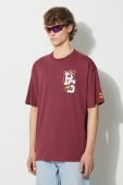 Бавовняна футболка Puma PUMA X STAPLE чоловіча колір бордовий з принтом