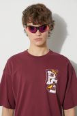 Бавовняна футболка Puma PUMA X STAPLE чоловіча колір бордовий з принтом