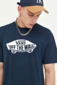 Бавовняна футболка Vans колір синій з принтом (3380014)