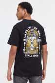 Бавовняна футболка Vans колір чорний з принтом (3483119)