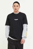 Бавовняна футболка Vans колір чорний з принтом (3380048)