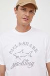 Бавовняна футболка Paul&Shark колір білий з аплікацією (3370639)