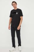 Бавовняна футболка Paul&Shark колір чорний з аплікацією (3370656)