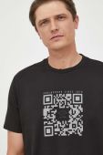 Бавовняна футболка Paul&Shark колір чорний з принтом (3370671)