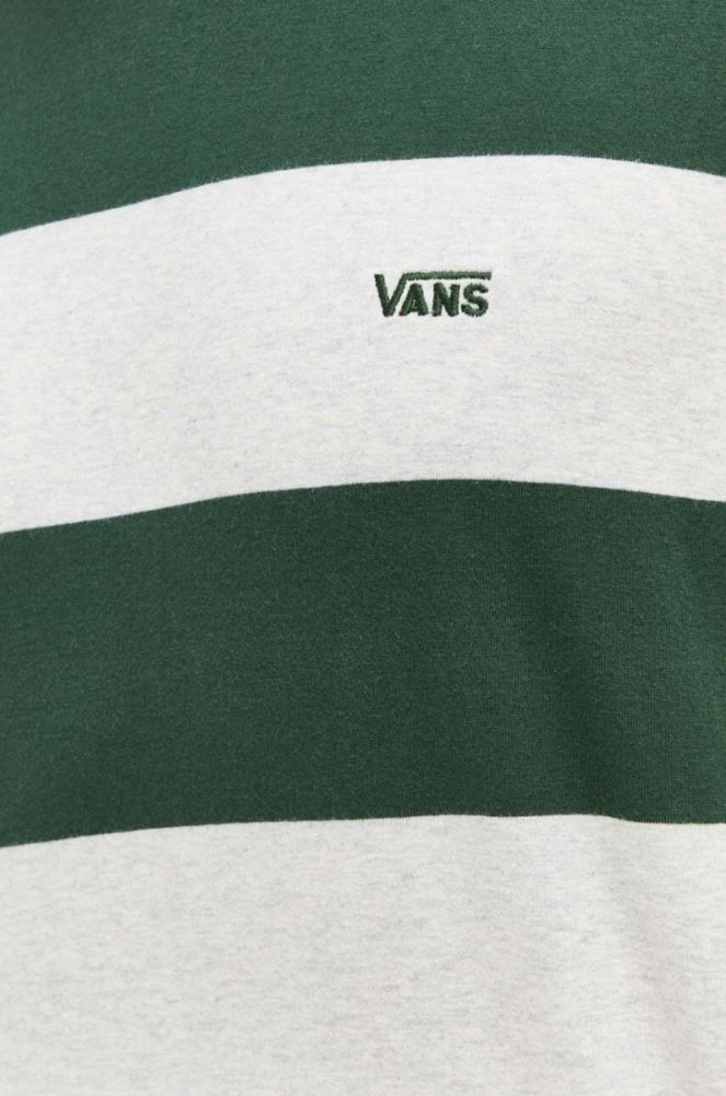 Бавовняна футболка Vans колір зелений візерунок (3483124) фото 5
