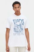 Бавовняна футболка Vans колір білий з принтом (3478535)