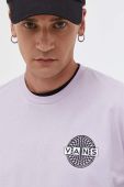 Бавовняна футболка Vans колір фіолетовий з принтом