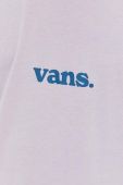 Бавовняна футболка Vans колір фіолетовий однотонний