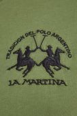 Бавовняна футболка La Martina колір зелений з аплікацією
