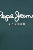 Бавовняна футболка Pepe Jeans колір зелений з принтом (3520737)