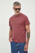 Бавовняна футболка Pepe Jeans JAYDEN колір бордовий з принтом