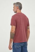 Бавовняна футболка Pepe Jeans JAYDEN колір бордовий з принтом