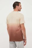 Бавовняна футболка Pepe Jeans колір бежевий візерунок