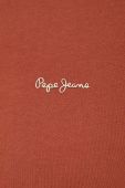 Бавовняна футболка Pepe Jeans колір коричневий однотонний (3594036)