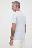 Бавовняна футболка Pepe Jeans з принтом колір блакитний