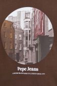 Бавовняна футболка Pepe Jeans колір коричневий з принтом