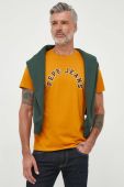 Бавовняна футболка Pepe Jeans Westend колір жовтий з принтом