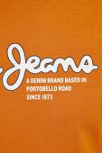 Бавовняна футболка Pepe Jeans Wido колір помаранчевий з принтом
