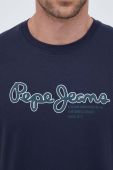 Бавовняна футболка Pepe Jeans Wido колір синій з принтом