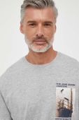 Футболка Pepe Jeans Wilfredo чоловіча колір сірий з принтом