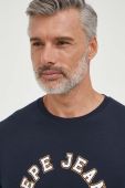 Бавовняна футболка Pepe Jeans Westend колір синій з принтом