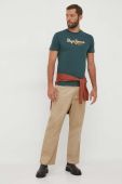 Бавовняна футболка Pepe Jeans колір зелений з принтом (3520747)