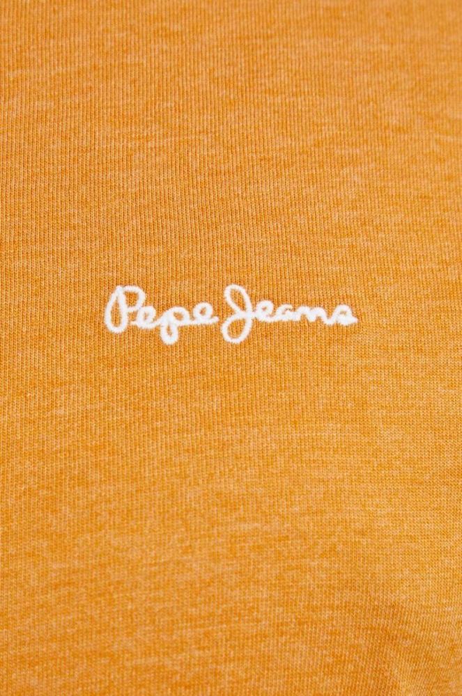 Футболка Pepe Jeans Nouvel чоловіча колір помаранчевий однотонний фото 5