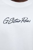 Бавовняна футболка G-Star Raw колір білий з аплікацією (3439779)
