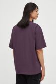 Бавовняна футболка G-Star Raw колір фіолетовий однотонний (3628770)