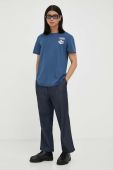 Бавовняна футболка G-Star Raw колір синій з принтом (3439813)