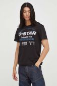 Бавовняна футболка G-Star Raw колір чорний з принтом (3583427)