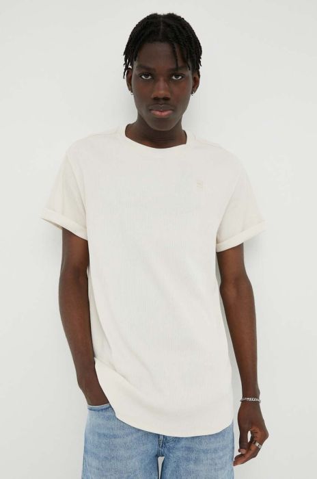 Футболка G-Star Raw чоловічий колір бежевий однотонний (3439823)