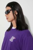 Бавовняна футболка Vans чоловічий колір фіолетовий з принтом