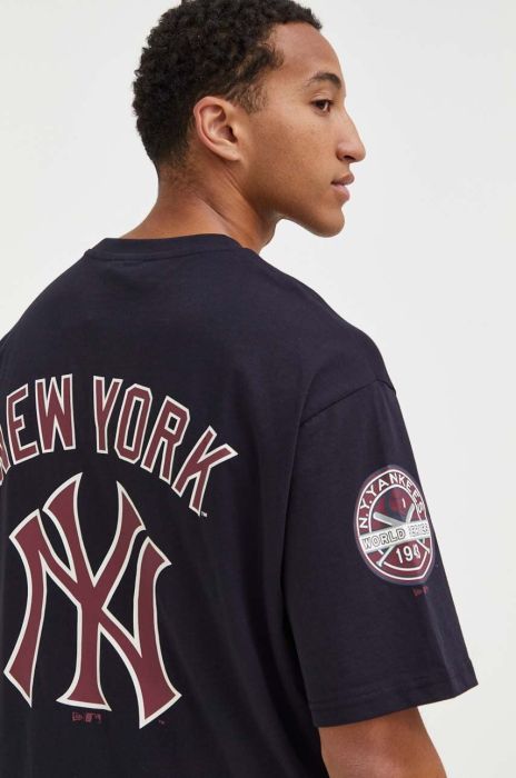 Футболка New Era x Cooperstown чоловіча колір синій з принтом NEW YORK YANKEES