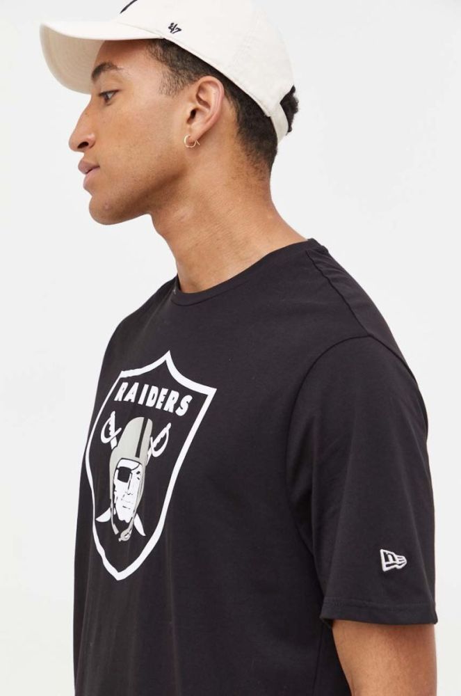 Бавовняна футболка New Era колір чорний з принтом LAS VEGAS RAIDERS фото 3
