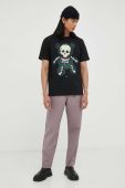 Бавовняна футболка PS Paul Smith колір чорний з принтом (3444006)