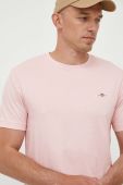 Бавовняна футболка Gant колір рожевий однотонний
