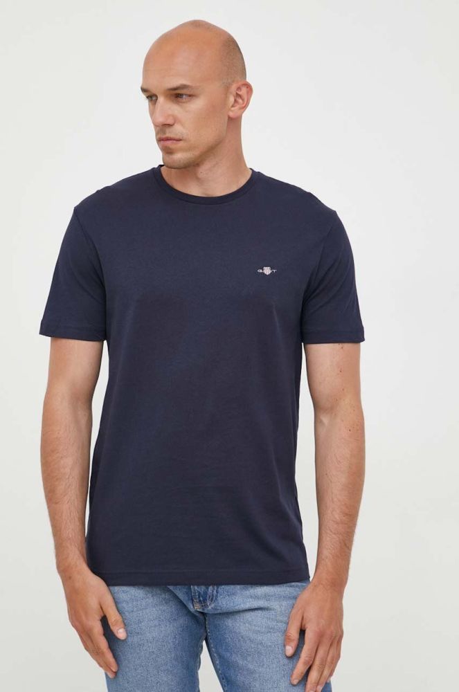 Бавовняна футболка Gant колір синій однотонний (3339374)