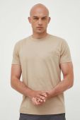 Бавовняна футболка Gant колір бежевий з аплікацією