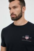 Бавовняна футболка Gant колір чорний з аплікацією (3343120)