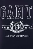 Бавовняна футболка Gant колір синій з принтом (3343166)