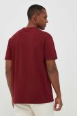 Бавовняна футболка Napapijri колір бордовий з принтом (3389005)