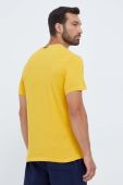 Бавовняна футболка Napapijri колір жовтий з принтом