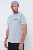 Бавовняна футболка Napapijri колір сірий з принтом (3487086)