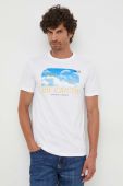 Бавовняна футболка United Colors of Benetton колір білий з принтом (3444015)