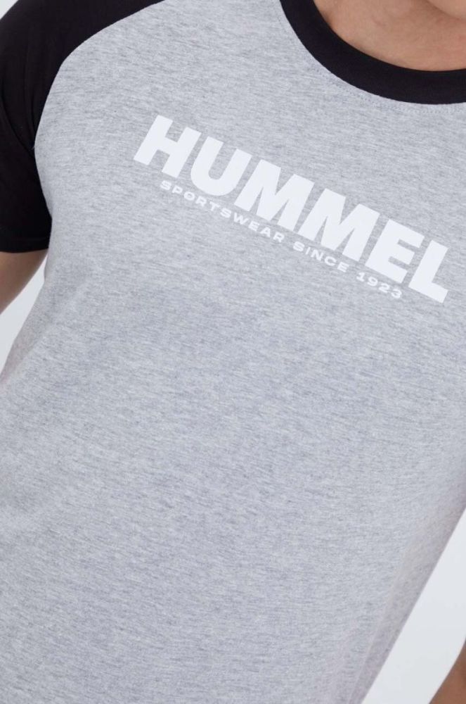 Футболка Hummel чоловічий колір сірий з принтом (3539031) фото 5