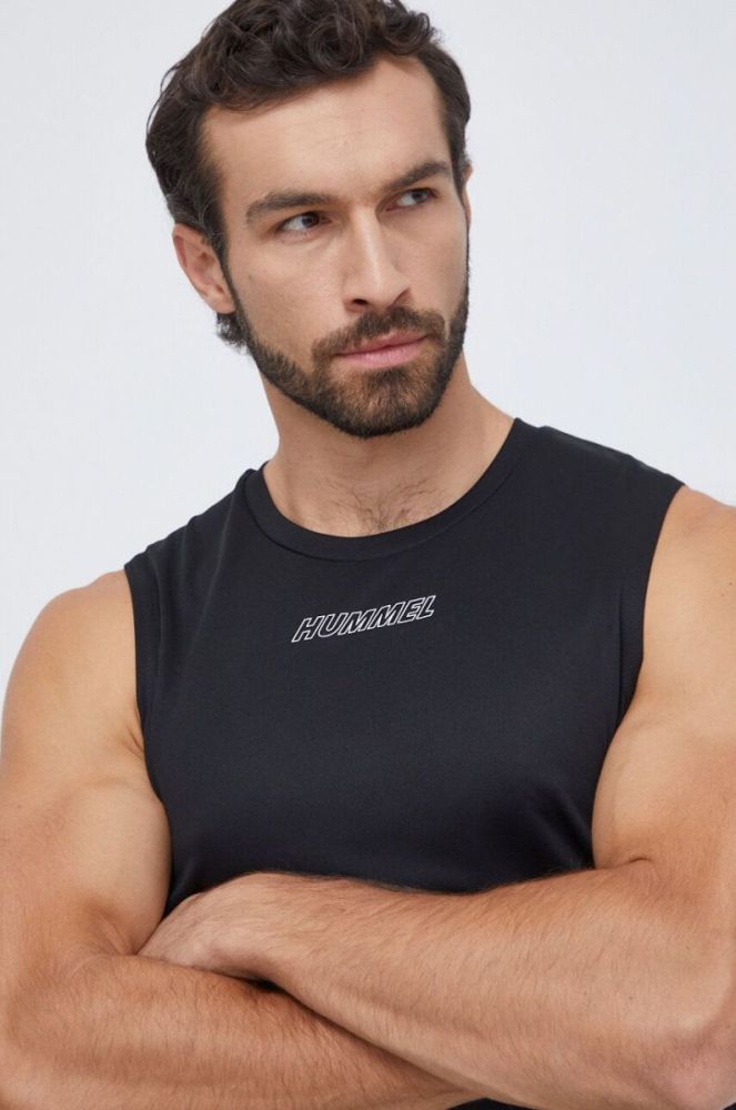 Тренувальна футболка Hummel Flex колір чорний фото 4
