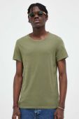 Бавовняна футболка American Vintage колір зелений однотонний (3384364)