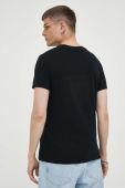 Бавовняна футболка American Vintage колір чорний однотонний