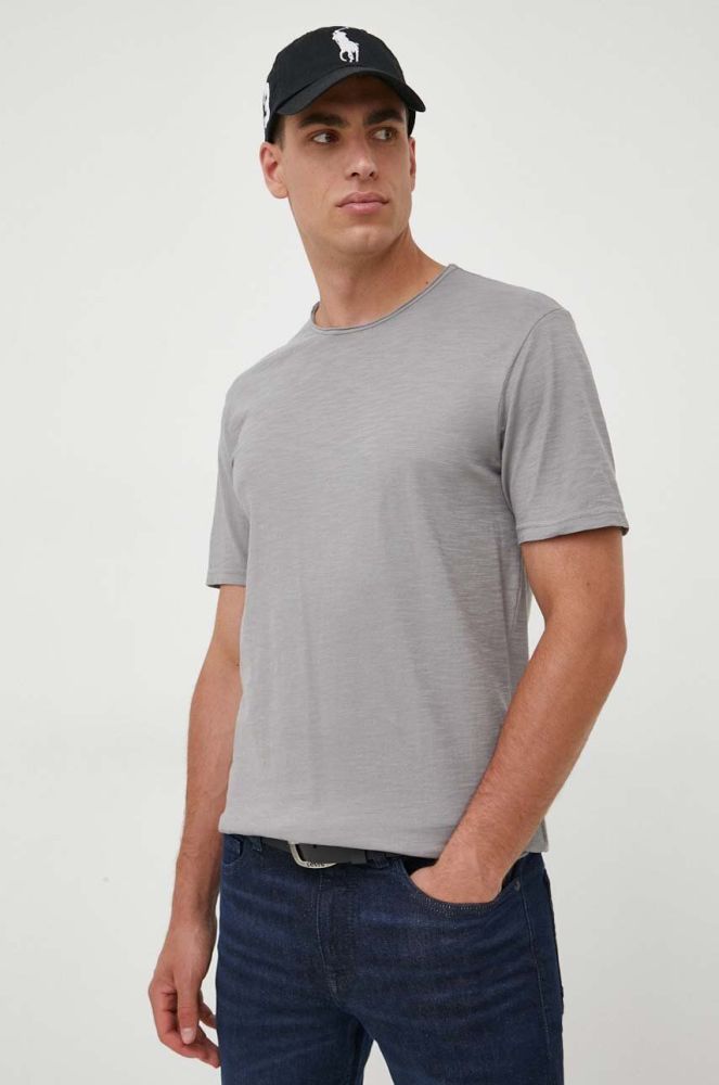 Бавовняна футболка United Colors of Benetton колір сірий однотонний (3417139)
